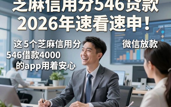 芝麻信用分546贷款2026年速看速申！这5个芝麻信用分546借款4000微信放款的app用着安心