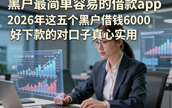 黑户最简单容易的借款app,2026年这五个黑户借钱6000好下款的对口子真心实用