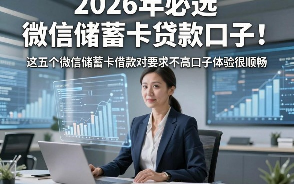 2026年必选​微信储蓄卡贷款口子！这五个微信储蓄卡借款对要求不高口子体验很顺畅