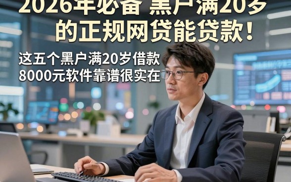 2026年必备​黑户满20岁的正规网贷能贷款！这五个黑户满20岁借款8000元软件靠谱很实在