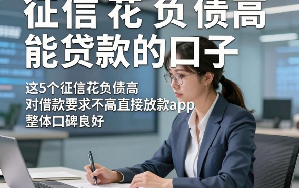 征信花负债高能贷款的口子，这5个征信花负债高对借款要求不高直接放款app整体口碑良好