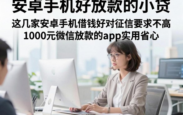 安卓手机好放款的小贷，这几家安卓手机借钱好对征信要求不高1000元微信放款的app实用省心
