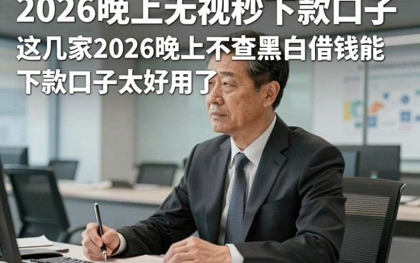 2026晚上无视黑白秒下款口子，这几家2026晚上不查黑白借钱能下款口子太好用了