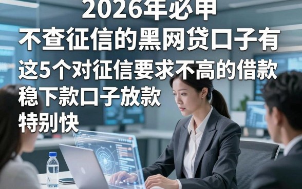 2026年必申​不查征信的黑网贷口子有，这5个对征信要求不高的借款稳下款口子放款特别快