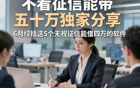 不看征信能带五十万独家分享，6月综括这5个无视征信能借四万的软件