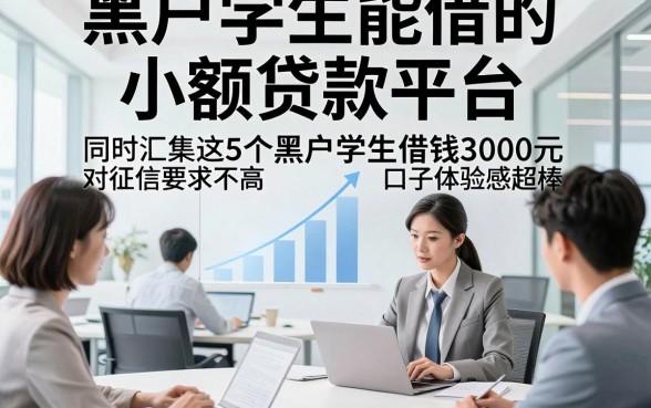 黑户学生能借的小额贷款平台，同时汇集这5个黑户学生借钱3000元对征信要求不高口子体验感超棒