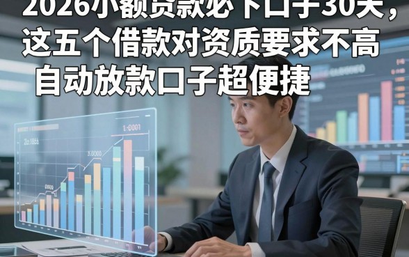 2026小额贷款必下口子30天，这五个借款对资质要求不高自动放款口子超便捷