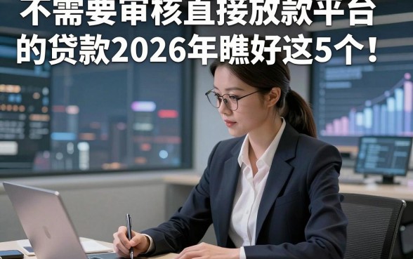 不需要审核直接放款平台的贷款2026年瞧好这5个​！本篇为您深入严选！