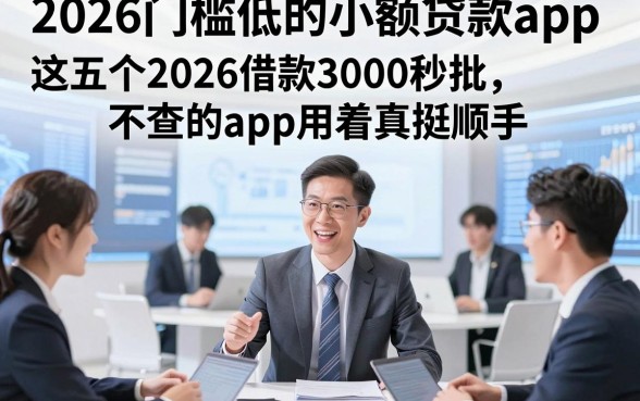 2026门槛低的小额贷款app，这五个2026借款3000秒批不查的app用着真挺顺手
