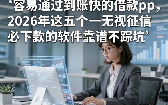 容易通过到账快的借款app，2026年这五个无视征信必下款的软件靠谱不踩坑