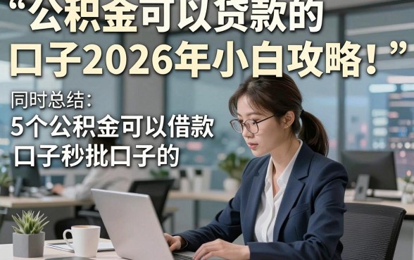 公积金可以贷款的口子2026年小白攻略！同时总结5个公积金可以借款的口子秒批口子