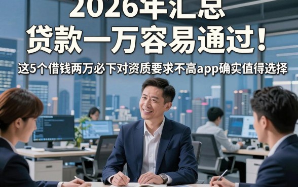 2026年汇总​贷款一万容易通过！这5个借钱两万必下对资质要求不高app确实值得选择