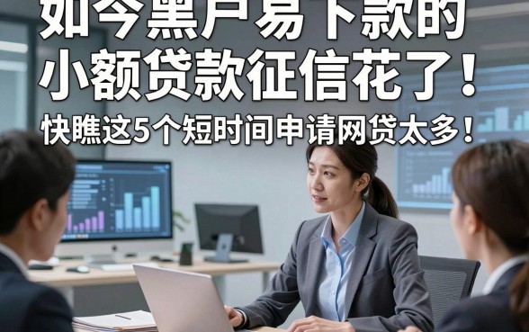 如今黑户易下款的小额贷款征信花了！快瞧这5个短时间申请网贷太多
