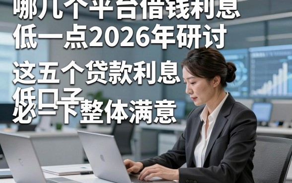 哪几个平台借钱利息低一点2026年研讨，这五个贷款利息低的口子必下整体满意