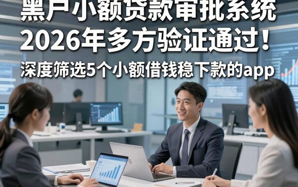 黑户小额贷款审批系统2026年多方验证通过！深度筛选5个小额借钱稳下款的app