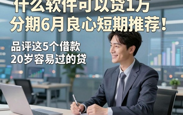什么软件可以贷1万分期6月良心短期推荐！品评这5个借款20岁容易过的网贷
