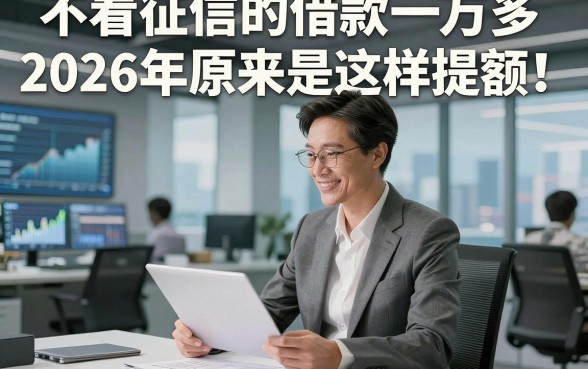 不看征信的借款一万多2026年原来是这样提额!同时介绍5个无视征信借钱一万多口子