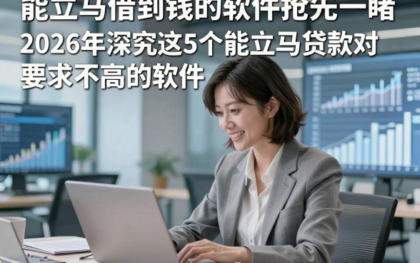 能立马借到钱的软件抢先一睹，2026年深究这5个能立马贷款对要求不高的软件