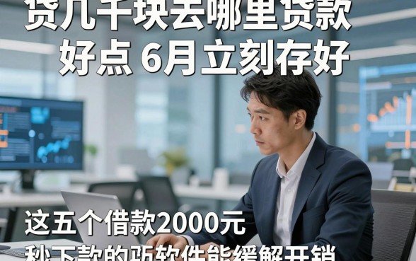 贷几千块去哪里贷款好点6月立刻存好，这五个借款2000元秒下款的软件能缓解开销