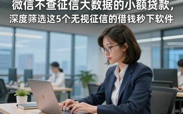 微信不查征信大数据的小额贷款，深度筛选这5个无视征信的借钱秒下软件