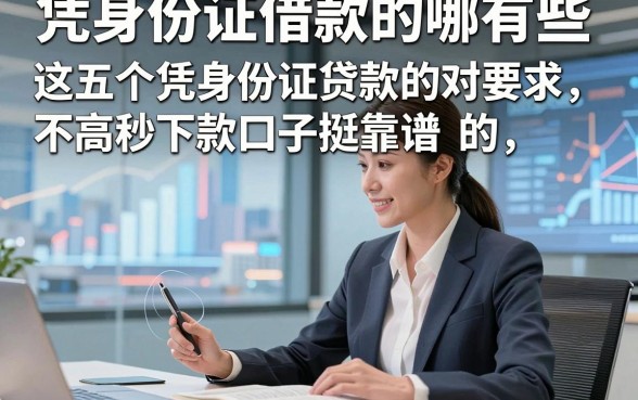 凭身份证借款的哪有些,这五个凭身份证贷款的对要求不高秒下款口子挺靠谱的