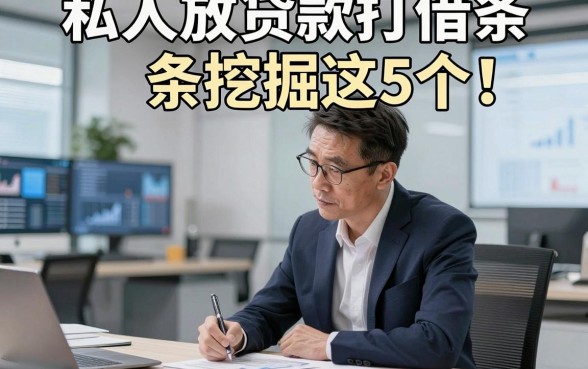 私人放贷款打借条挖掘这5个！本篇为您深入搜罗！
