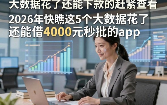 大数据花了还能下款的赶紧查看，2026年快瞧这5个大数据花了还能借4000元秒批的app
