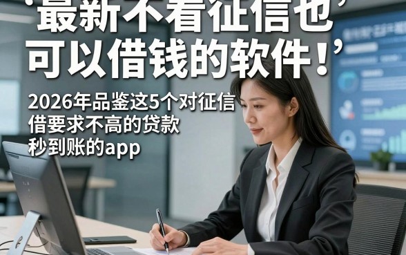 最新不看征信也可以借钱的软件！2026年品鉴这5个对征信要求不高的贷款秒到账的app