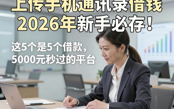 上传手机通讯录借钱2026年新手必存！同时梳理这5个借款5000元秒过的平台