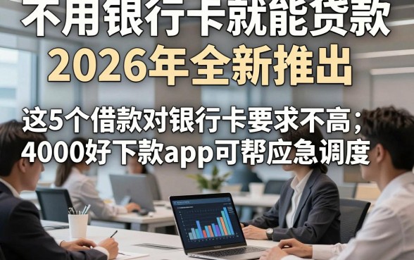 不用银行卡就能贷款2026年全新推出，这5个借款对银行卡要求不高4000好下款app可帮应急调度