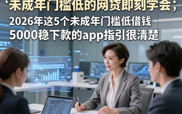 未成年门槛低的网贷即刻学会，2026年这5个未成年门槛低借钱5000稳下款的app指引很清楚