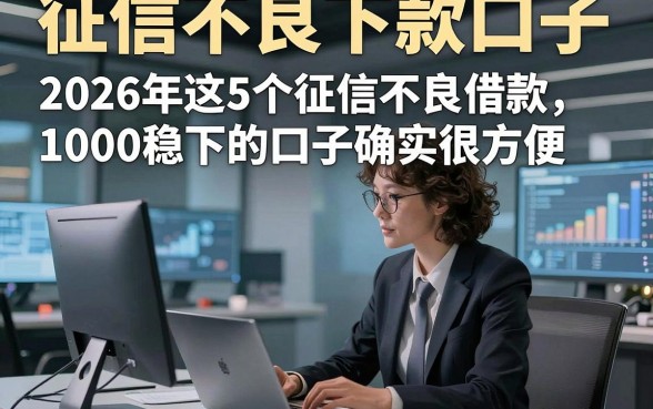 征信不良下款口子，2026年这5个征信不良借款1000稳下的口子确实很方便