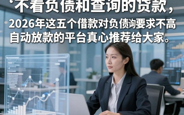 不看负债和查询的贷款，2026年这五个借款对负债查询要求不高自动放款的平台真心推荐给大家