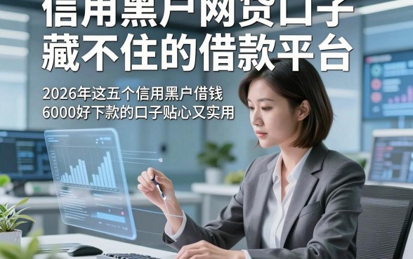 信用黑户网贷口子藏不住的借款平台，2026年这五个信用黑户借钱6000好下款的口子贴心又实用
