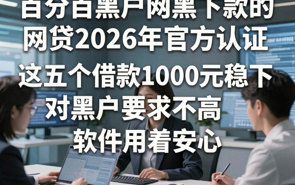 百分百黑户网黑下款的网贷2026年官方认证，这五个借款1000元稳下对黑户要求不高软件用着安心