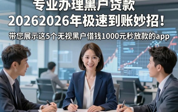 专业办理黑户贷款20262026年极速到账妙招！带您展示这5个无视黑户借钱1000元秒放款的app