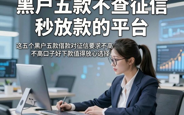 黑户五款不查征信秒放款的平台，这五个黑户五款借款对征信要求不高口子好下款值得放心选择