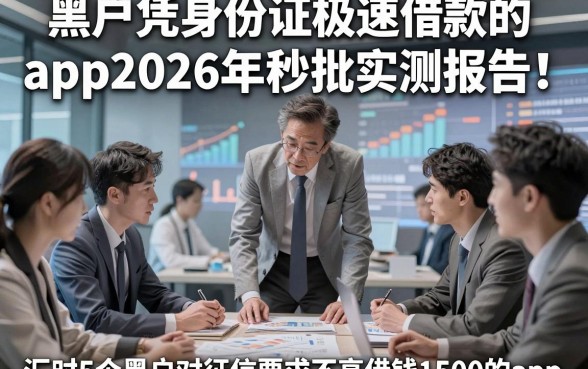黑户凭身份证极速借款的app2026年秒批实测报告！同时汇总5个黑户对征信要求不高借钱1500的app