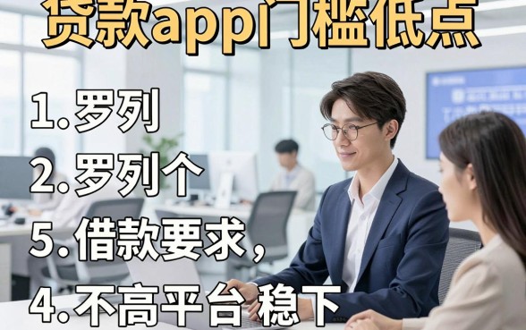 贷款app门槛低点，罗列5个借款要求不高平台稳下