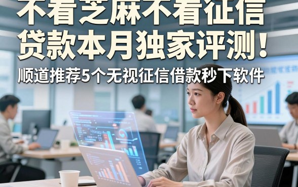不看芝麻不看征信贷款本月独家评测！顺道推荐5个无视征信借款秒下软件