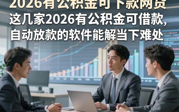 2026有公积金可下款网贷，这几家2026有公积金可借款自动放款的软件能解当下难处