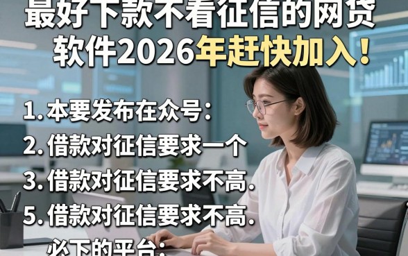 最好下款不看征信的网贷软件2026年赶快加入！本篇列出这五个借款对征信要求不高必下的平台