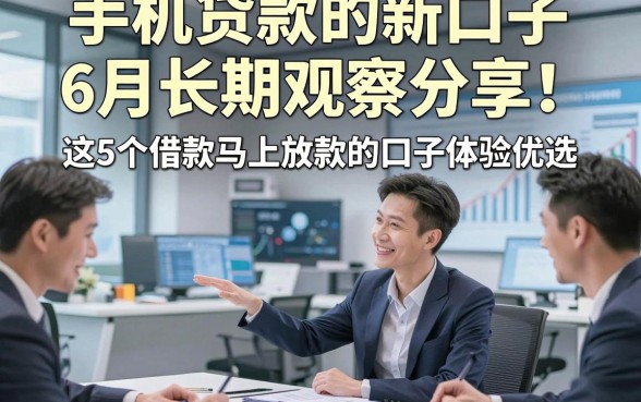 手机贷款的新口子6月长期观察分享！这5个借款马上放款的口子体验优选