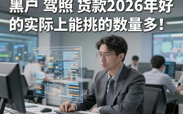 黑户 驾照 贷款2026年好申请的实际上能挑的数量多！，本文详细筛选这五个黑户贷款口子！