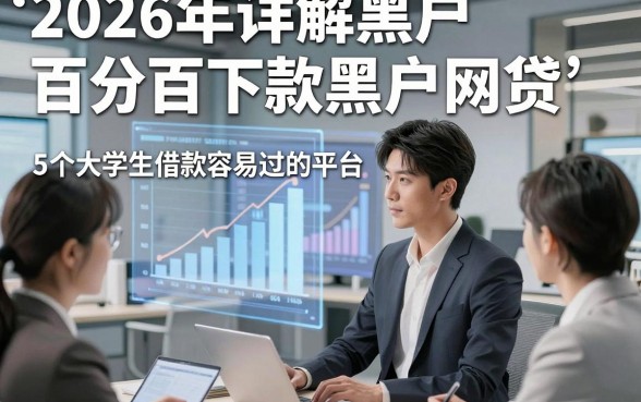 2026年详解黑户百分百下款黑户网贷，同时总结5个大学生借款容易过的平台