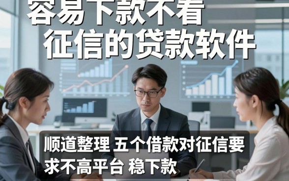 容易下款不看征信的贷款软件，顺道整理五个借款对征信要求不高平台稳下款