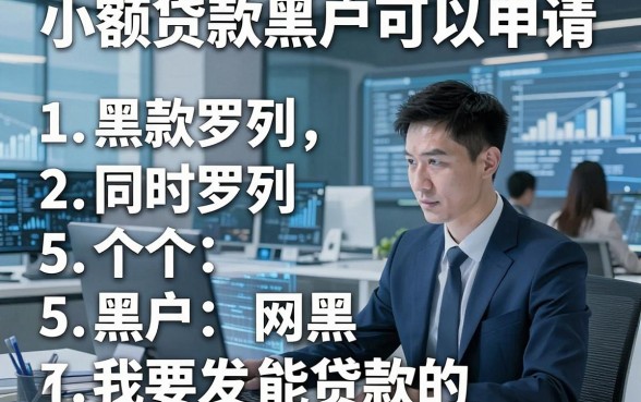 小额贷款黑户可以申请，同时罗列5个黑户 网黑 能贷款的