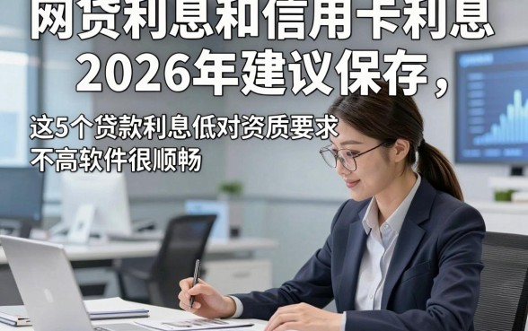 网贷利息和信用卡利息2026年建议保存，这5个贷款利息低对资质要求不高软件很顺畅的