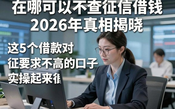 在哪可以不查征信借钱2026年真相揭晓，这5个借款对征信要求不高的口子实操起来很顺畅