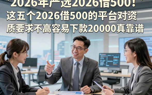 2026年严选2026借500！这五个2026借500的平台对资质要求不高容易下款20000真靠谱